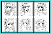 Valentine Anime Coloring Pages, a Person Illustration by protabsorkar11 (Thumbnail 5 of 7)
