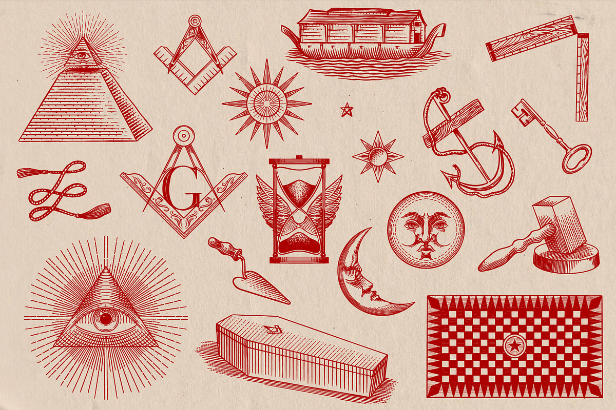 Freemasonry and Illuminati symbols, an Object Illustration by Arthur Balitskiy (Photo 3 of 5)