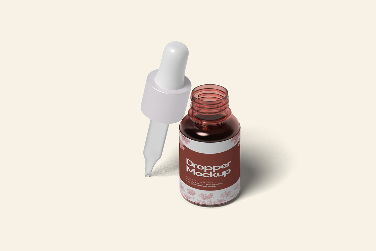 Dropper Bottle Mockup, a Merchandise Mockup by ulfatunnazira (Photo 4 of 7)