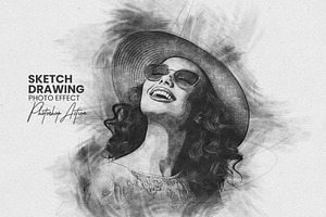 Sketch Drawing Photoshop Action, an Action Add-On by MRI STUDIO