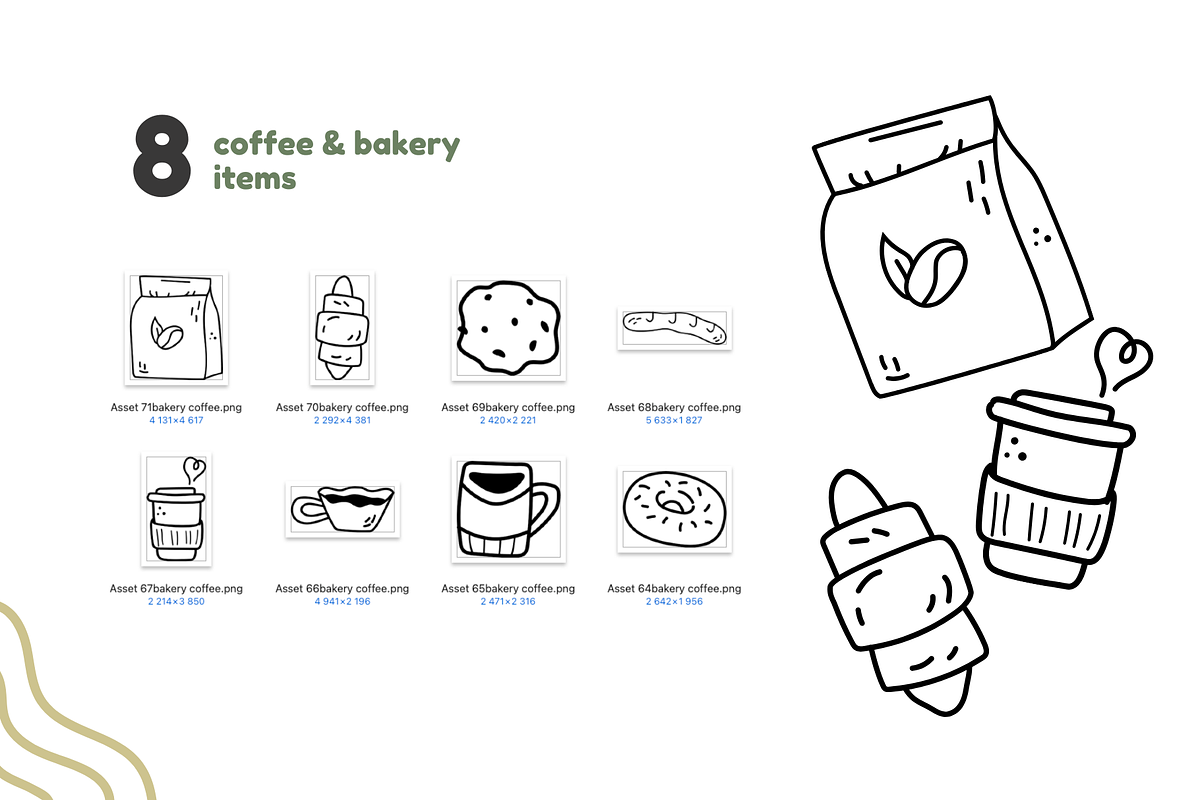 Mascot logo & coffee shop line art, a Graphic by Heartwarming Art (Photo 6 of 12)
