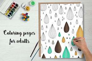 Doodle coloring pages for adults