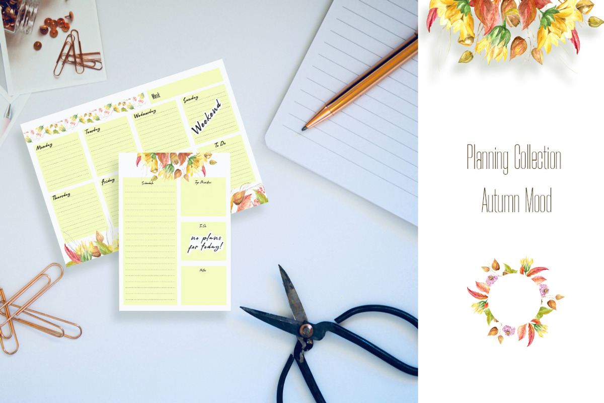 Happy Planning Autumn Collection, a Stationery Template by OlgaSerbun (Photo 6 of 6)