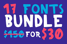 All My Fonts Bundle 17 Fonts