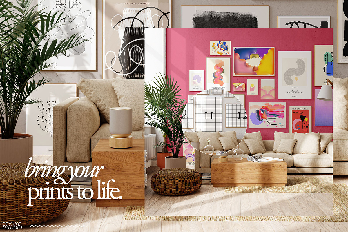 LENIS ROOM Natural Frame Mockup Set, a Household Mockup by Stykke Studio (Photo 23 of 58)