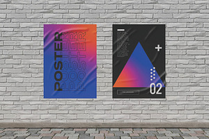 Urban Glued Poster Mockup, an Advertising Mockup by skybluecreative