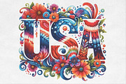Groovy 4th of July Sublimation Clip, an Illustration by Designking (Thumbnail 2 of 4)