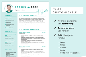 Nursing, Nurse Resume Template