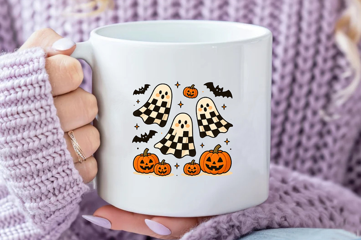 Grunge Checkered Ghost in Heart Png, an Illustration by Daily.Designs (Photo 5 of 5)