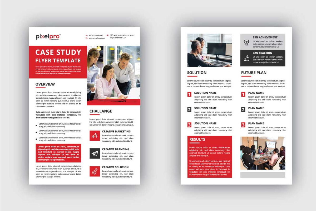 Case Study Flyer Design Template, a Flyer Template by Pixel Pro (Photo 3 of 4)