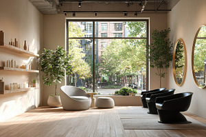 Modern hair salon interior design su, a Photo by Pixeness Studio