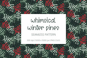 Whimsical Winter Pines Pattern, a Pattern Graphic by Roze Prints (Thumbnail 1 of 3)