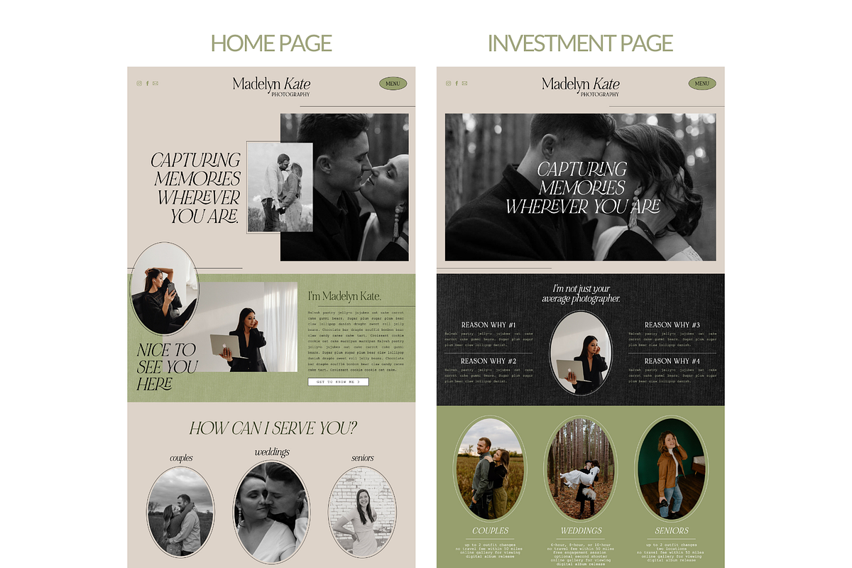 Modern Showit Website Template, a Squarespace Template by Whitney Jo Co (Photo 3 of 6)