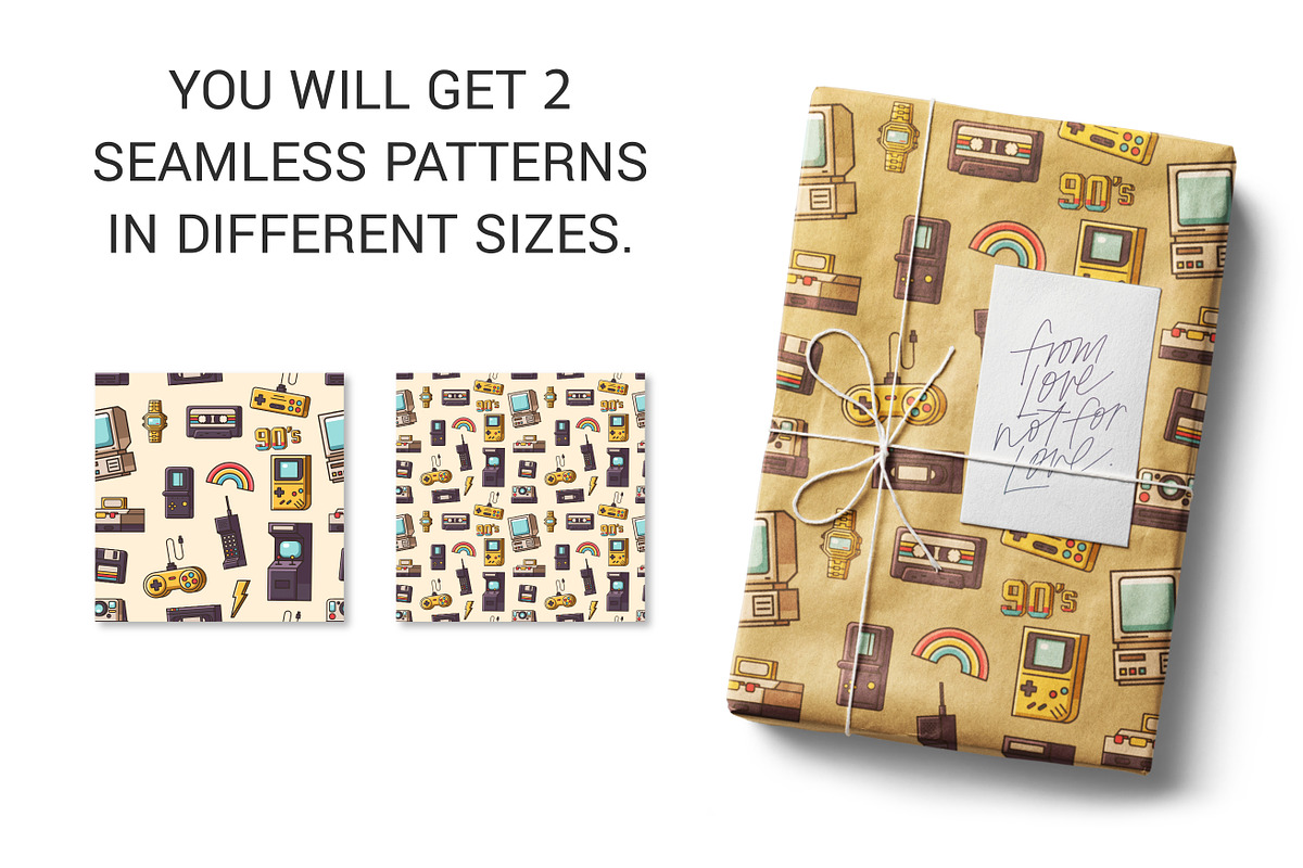 The 90's Seamless Pattern., a Pattern Graphic by Nomber_86 (Photo 2 of 2)