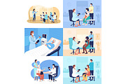 Visit doctor flat illustrations, a Healthcare Illustration by IMG visuals characters (Thumbnail 1 of 7)