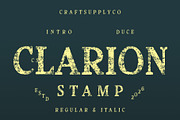 CS Clarion Stamp, a Serif Font by Craft Supply Co. (Thumbnail 1 of 8)