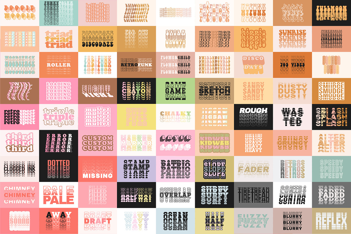The Ultimate Stacked Font Bundle, a Font by WADLEN (Photo 2 of 10)