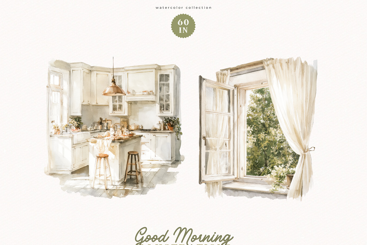 Good Morning Collection, a Decorative Illustration by PeDe Designs (Photo 8 of 19)