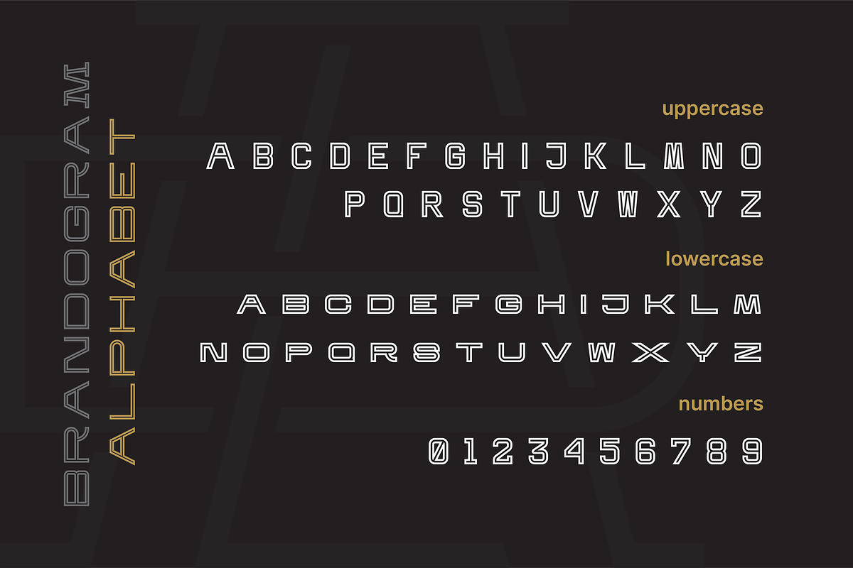 Brandogram Stencil Two Monogram Font, a Slab Serif Font by Bogdan Casota (Photo 2 of 6)