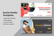 Delivery Service Social Media Cover, a Social Media Template by nandinigraphics (Thumbnail 2 of 2)