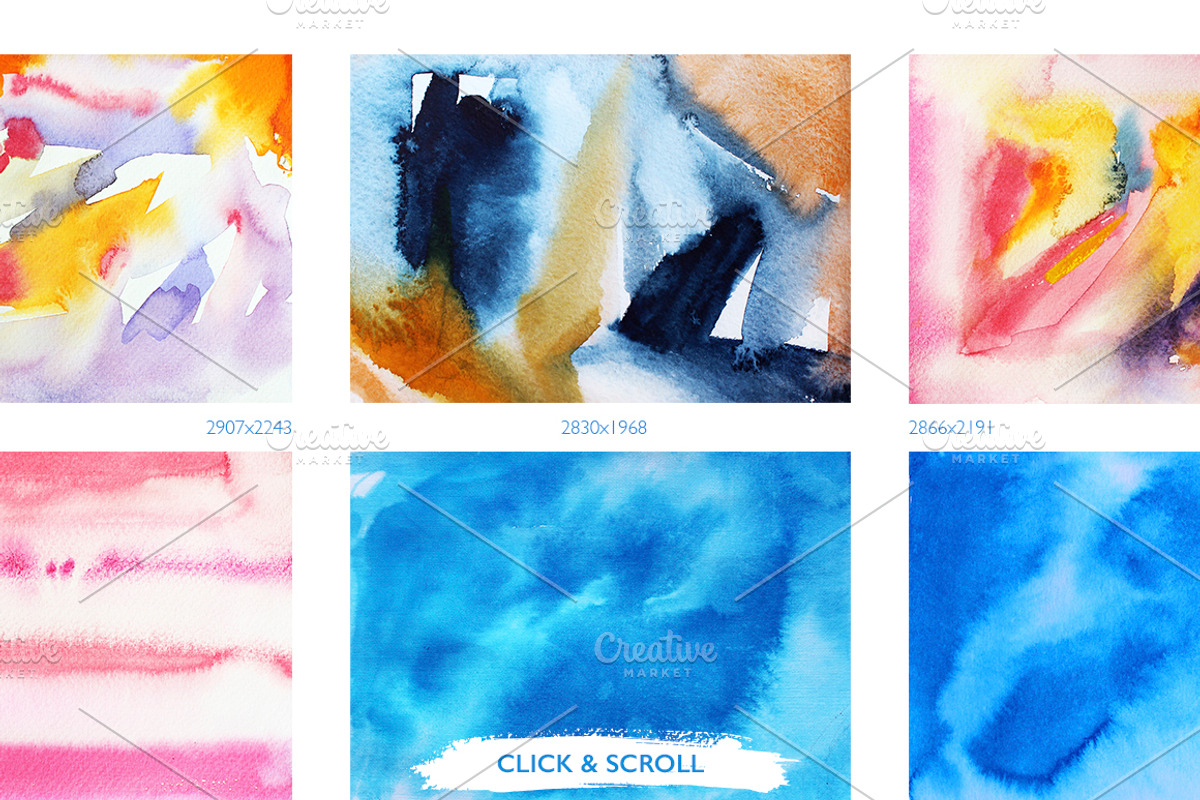 Big pack of watercolor backgrounds., a Texture Graphic by Asya Mix (Photo 2 of 6)