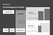 UI UX Design Portfolio Wireframe, a Wireframe Template by RedRiver Studio (Thumbnail 1 of 6)