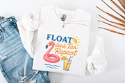 Float Drink Tan Repeat Shirt, an Illustration by SharpMarketplace (Thumbnail 4 of 9)