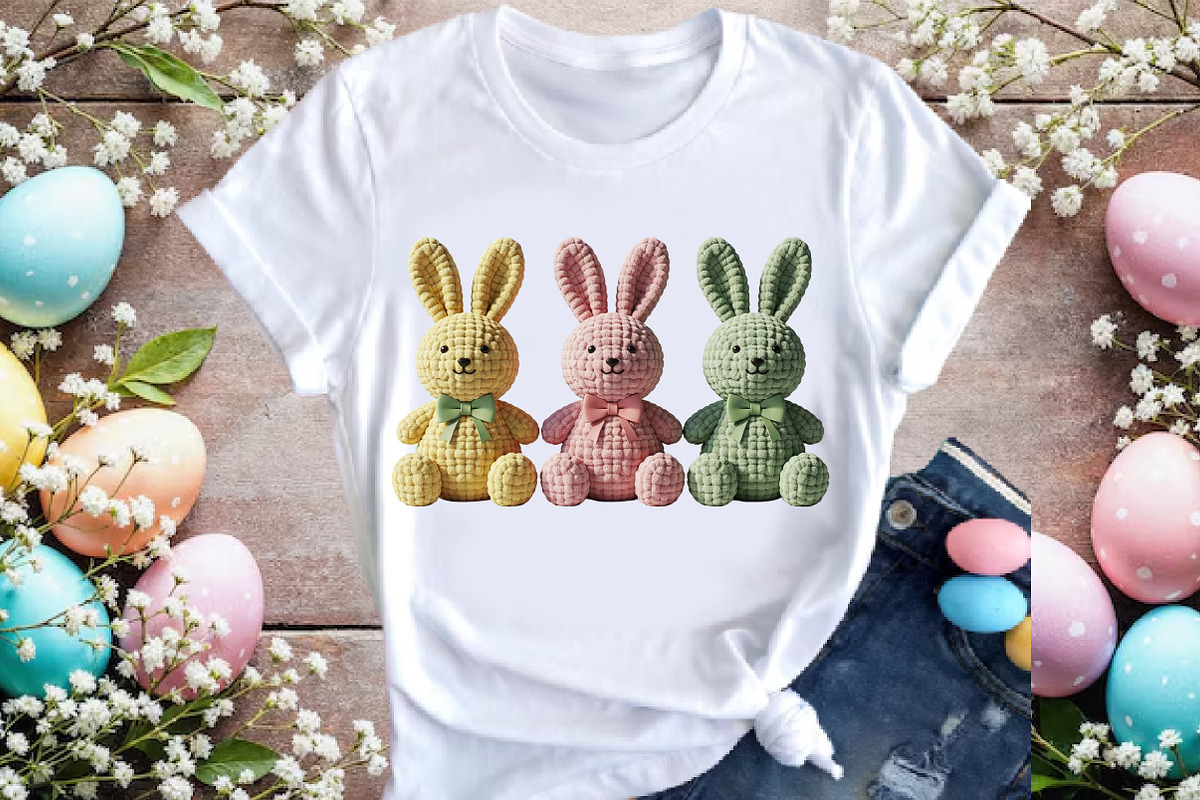 Easter Crochet Bunny PNG, an Illustration by DreamArtGraphic (Photo 4 of 4)