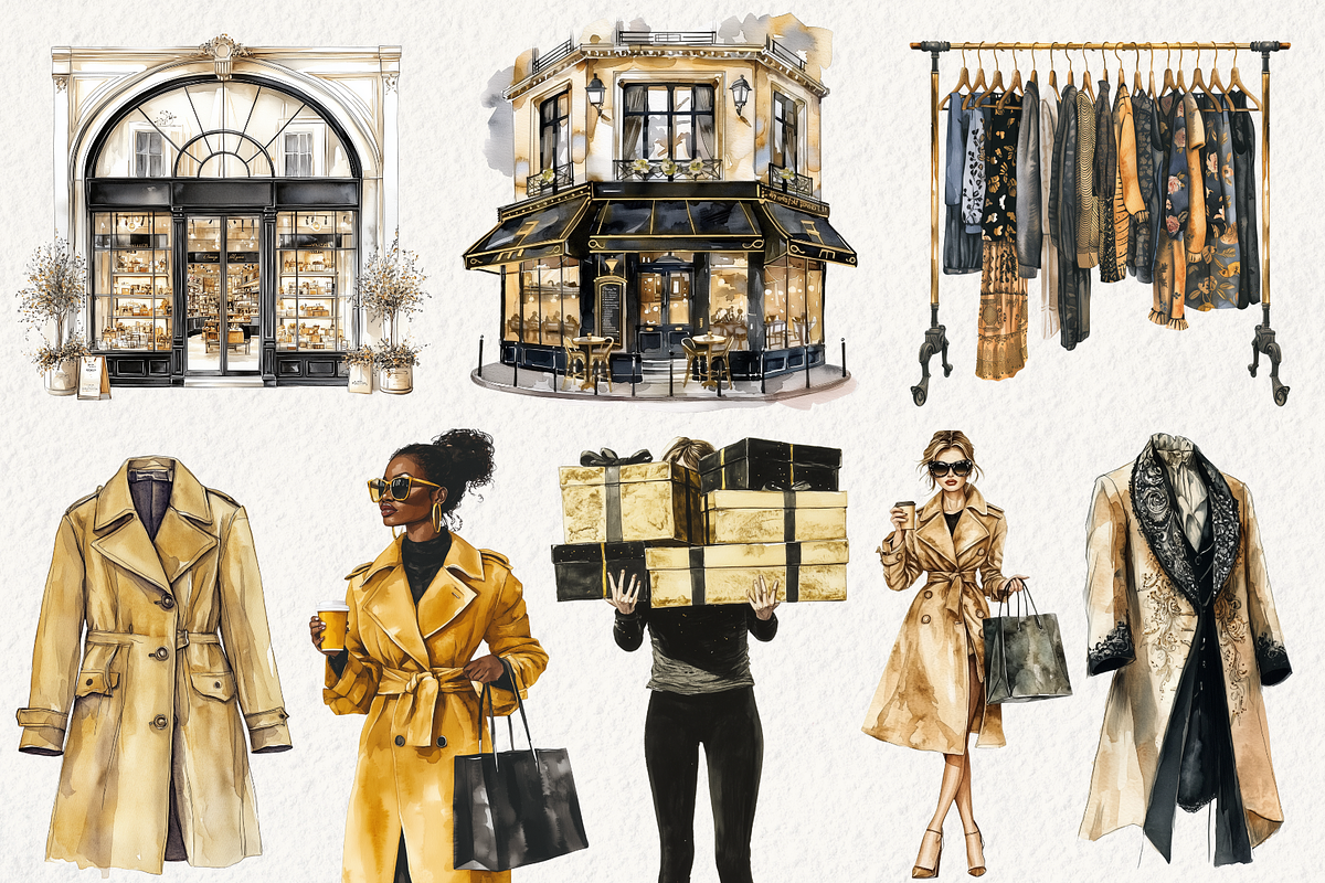 Black Friday’s Black & Gold Clipart, an Illustration by NadiaTheronArt (Photo 4 of 5)