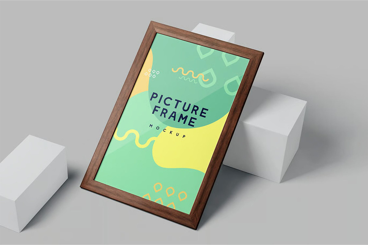 5 Rectangular Picture Frame Mockups, an Advertising Mockup by megostudi0 (Photo 4 of 7)