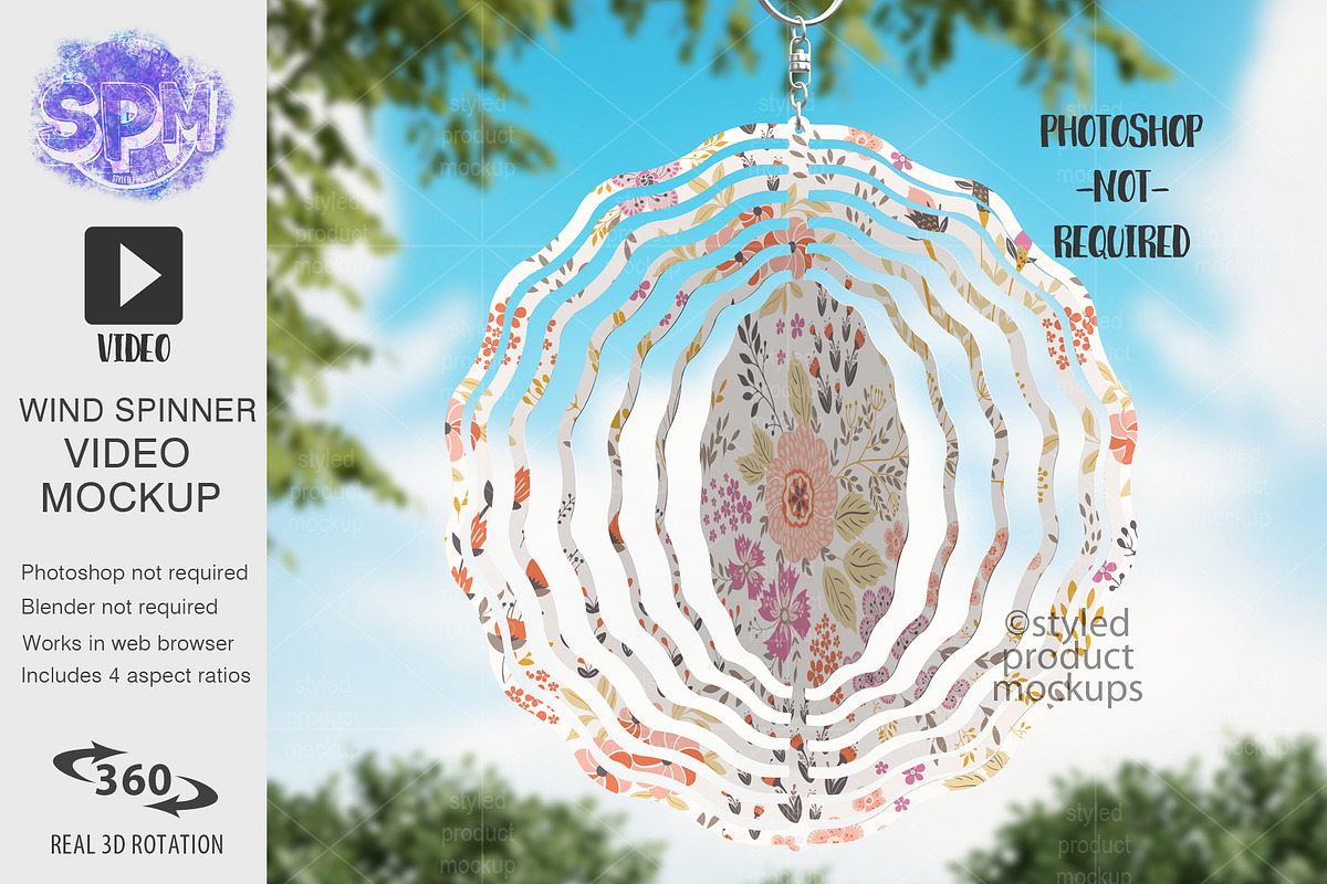 Wind Spinner Video Mockup, a Household Mockup by StyledProductMockups (Photo 5 of 7)