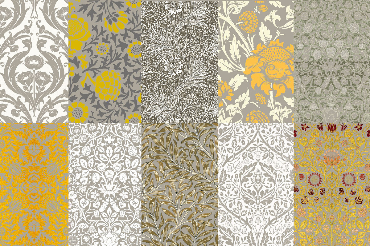 William Morris Ornament Pack 1, a Pattern Graphic by ARTOZEN DIGITAL (Photo 11 of 16)