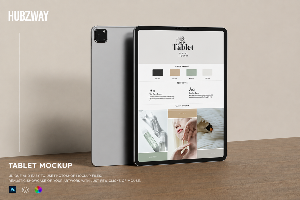 Tablet Mockup, an iPad Mockup by Hubzway (Photo 1 of 2)