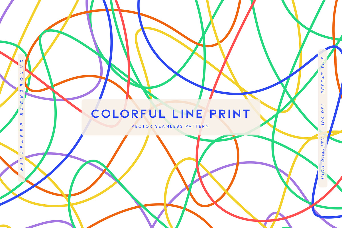 Colorful Line Print, a Background Graphic by MalyskaStudio (Photo 1 of 12)