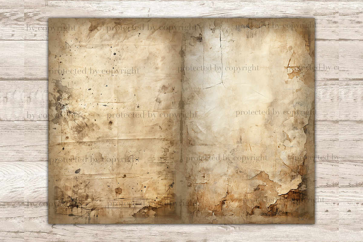 Old Paper Junk Journal Pages, a Texture Illustration by GlamArtZhanna (Photo 6 of 9)