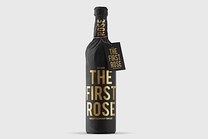Winte Bottle Wrapped In Paper Mockup, a Product Mockup by Se٧enStudio