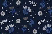 Navy Decorative Floral Seamless, a Pattern Graphic by Sharon Schwalbe (Thumbnail 4 of 4)