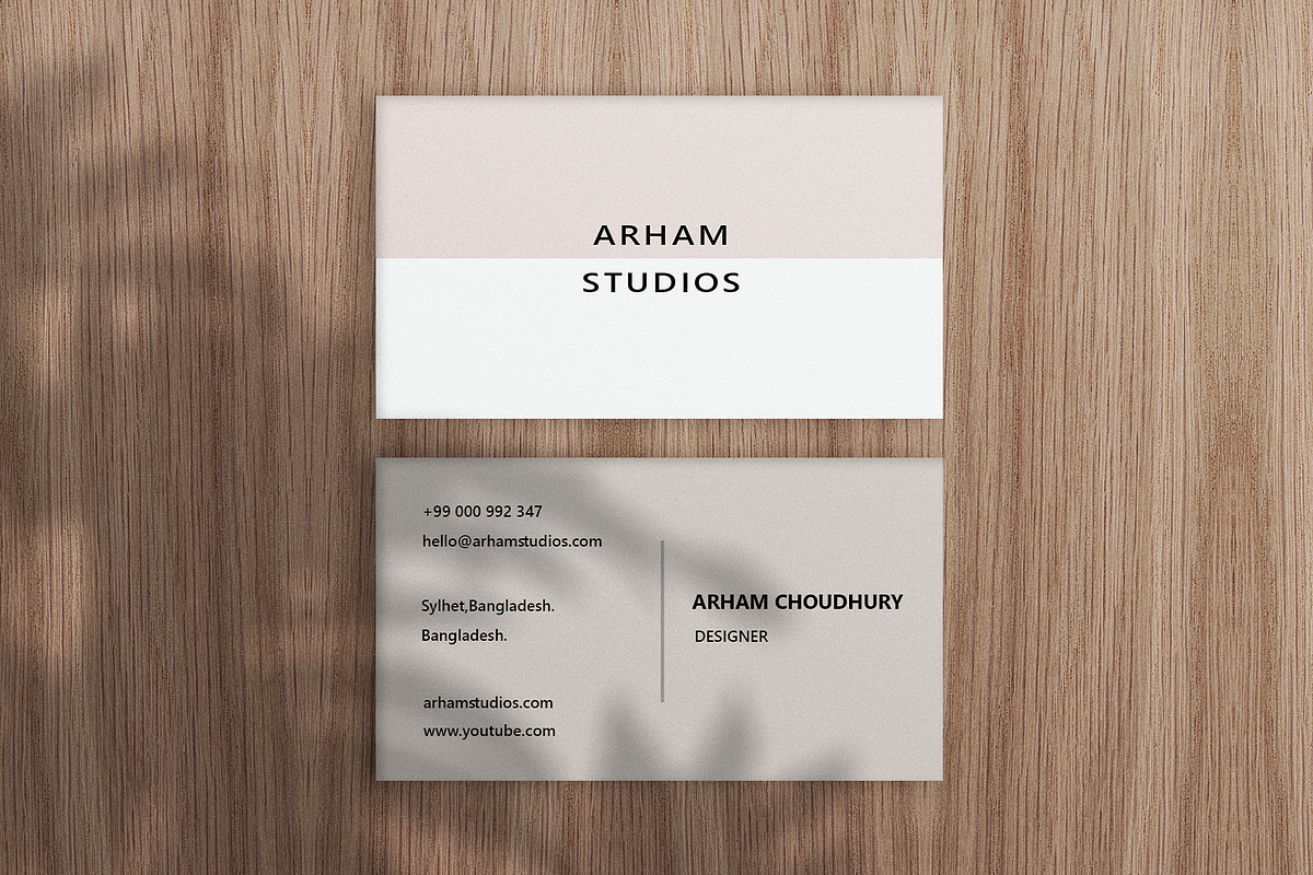 Minimal Business Card - Docx, AI, a Business Card Template by Smashing_Studio (Photo 2 of 2)