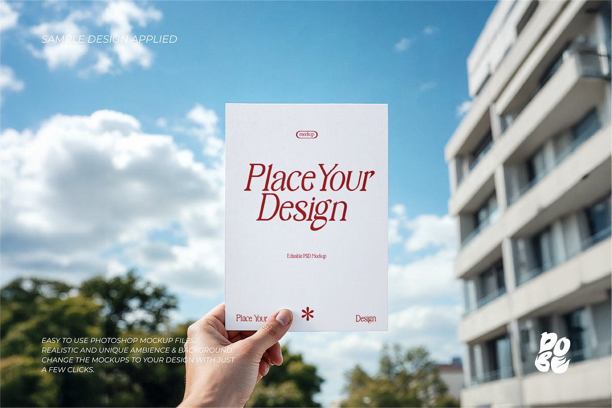 Hand and Paper Mockup Set - Vol 2, a Books & Magazine Mockup by DOBE Studio (Photo 4 of 8)