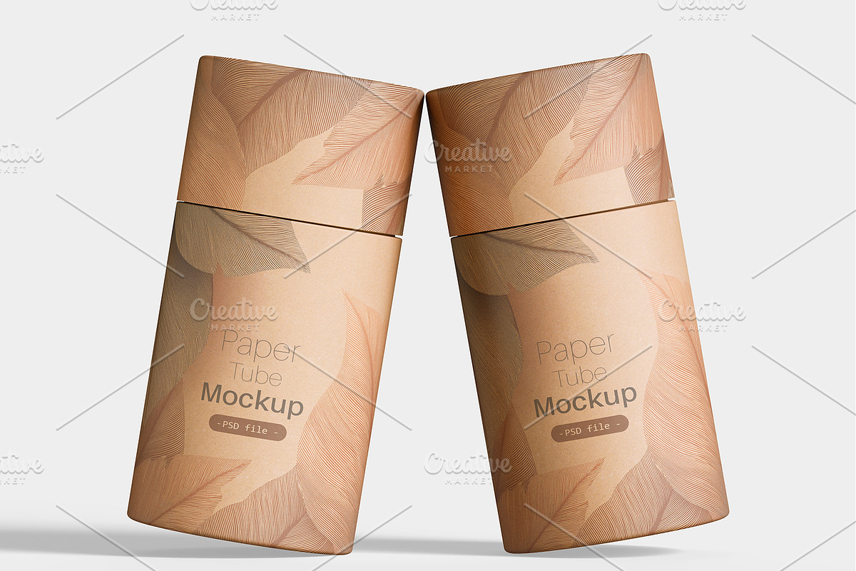Paper tube packaging mockup bundles, a Packaging Mockup by Ambo Ampeng (Photo 6 of 11)