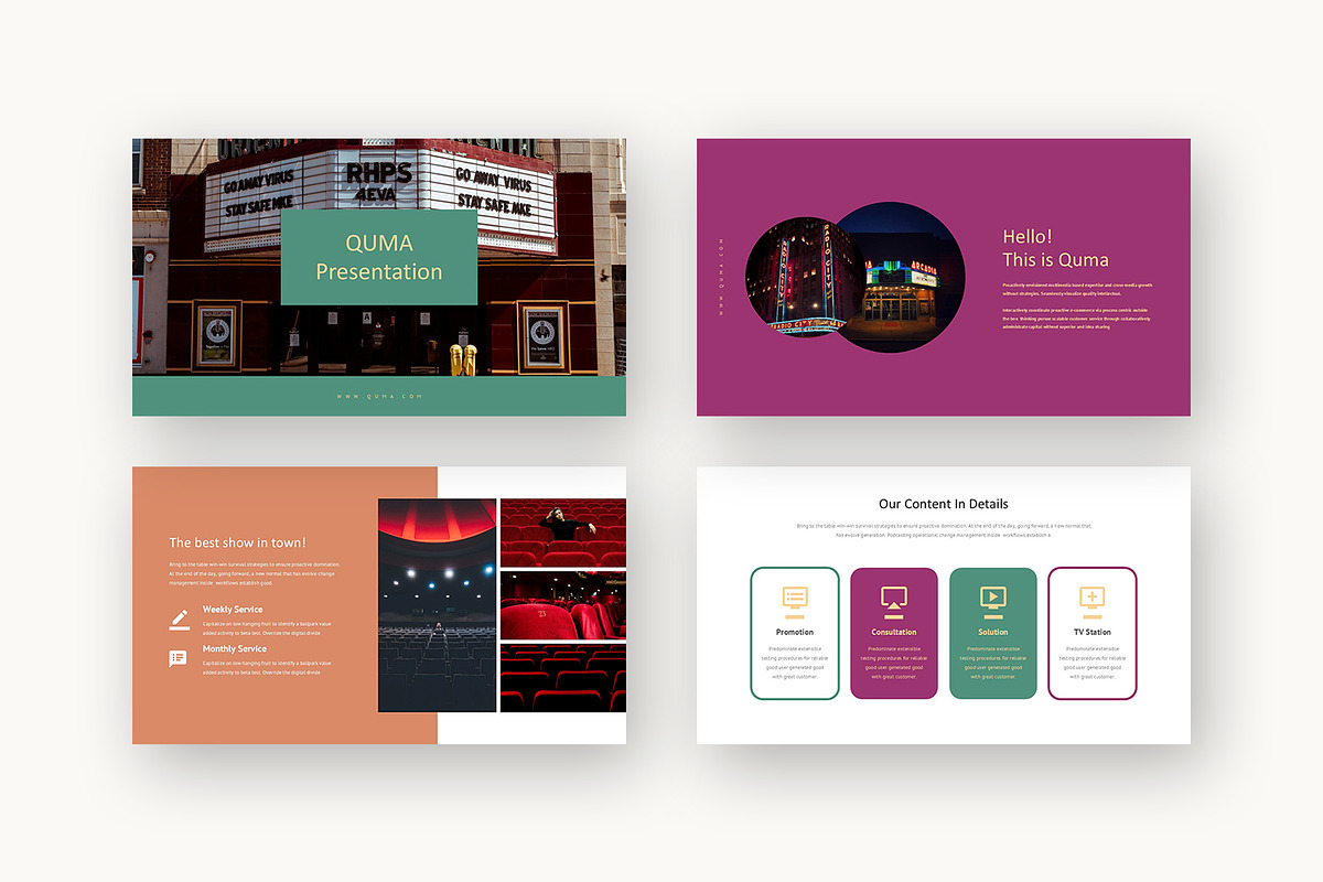 Quma : Entertainment Powerpoint, a Presentation Template by Punkl Camp (Photo 2 of 16)