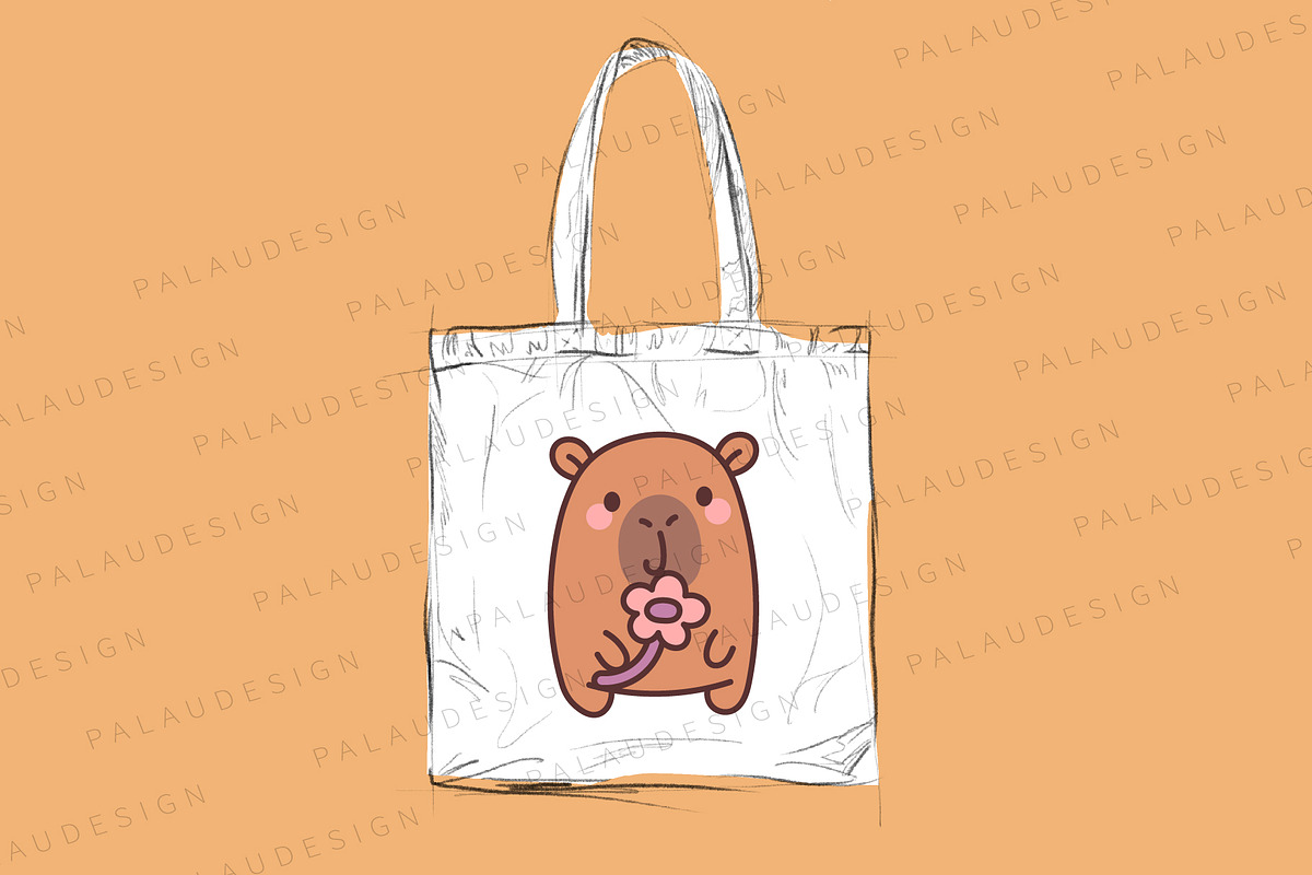 Kawaii Capybara with Flowers, a Seasonal Illustration by Palau (Photo 3 of 12)