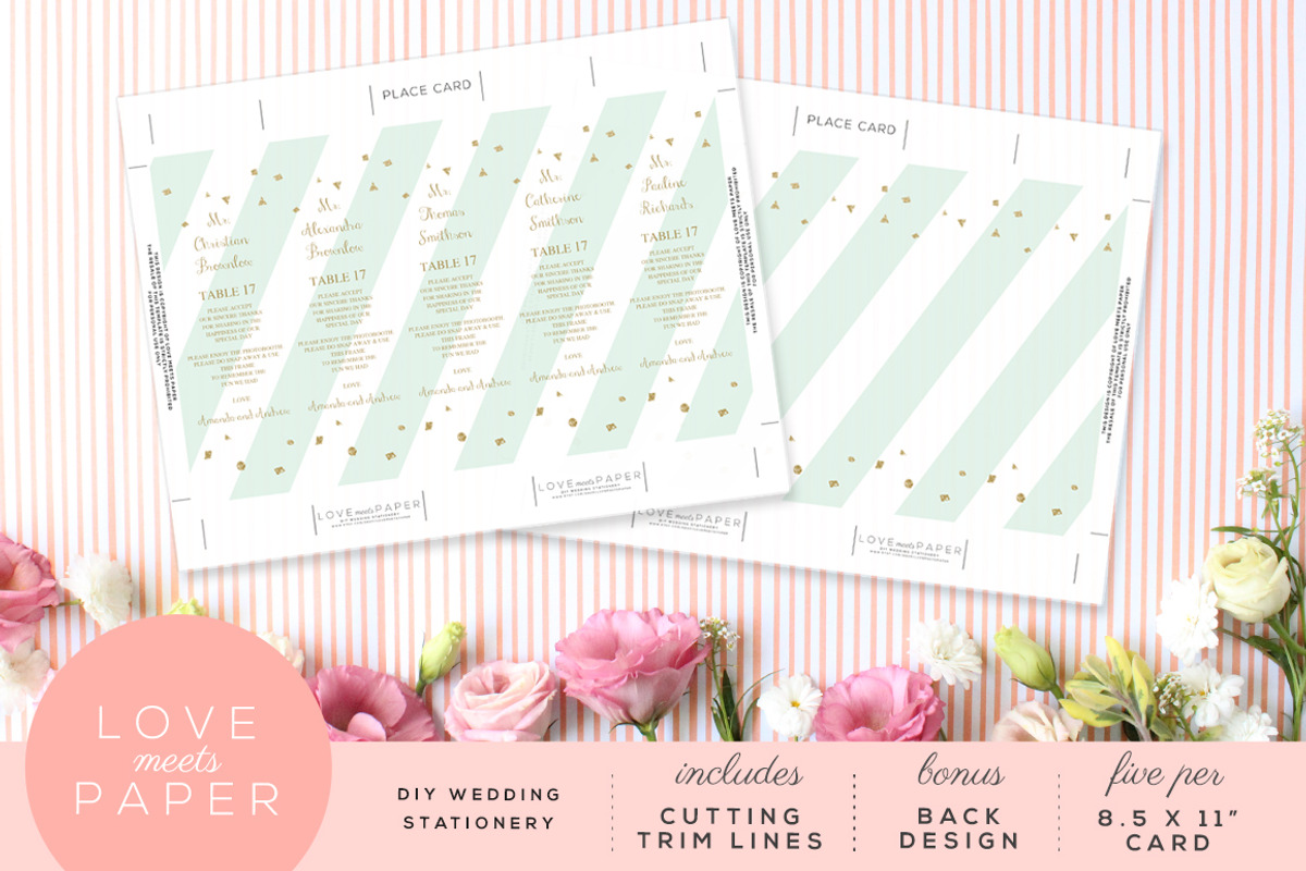 Photo Booth Place Card PC1009, a Card Template by Love Meets Paper (Photo 2 of 2)
