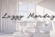 Lazzy Monday font, a Script Font by skyclick (Thumbnail 1 of 3)