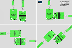 High Quality ID Card Mockup