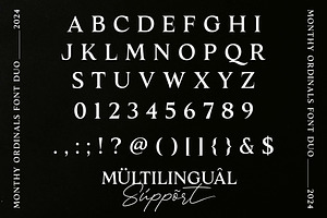 Monthy Ordinals - Font Duo