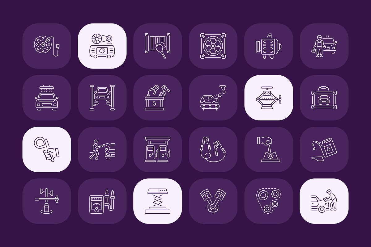 Automotive Industry Icon Set, an Outline Icon by Prosymbols (Photo 6 of 7)