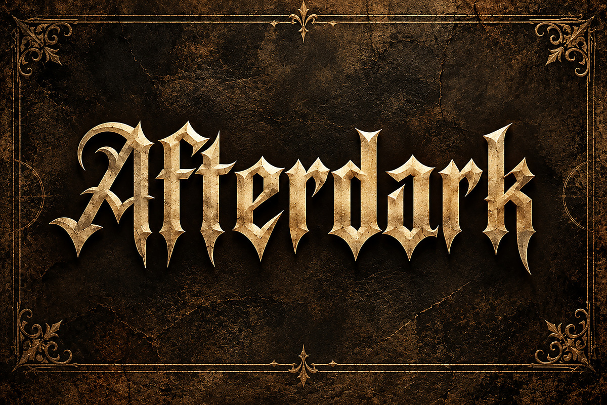 Afterdark, a Blackletter Font by Wow Magic (Photo 4 of 5)