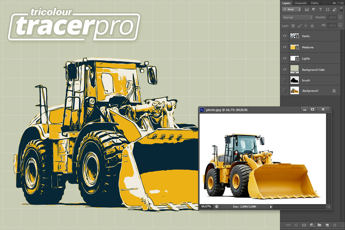 Tricolour Tracer Pro, an Action Add-On by g design (Photo 4 of 8)
