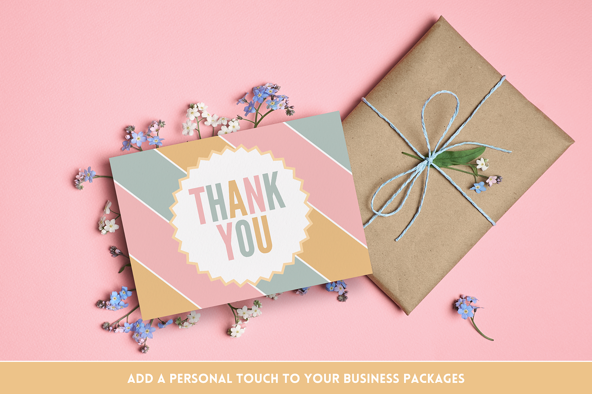 Cute Thank You Card Template, a Card Template by SunshineStudioBoutique (Photo 6 of 10)